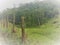 A photo of a fence on a farm in rural area