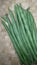 photo focusing on chickpeas on a woven bamboo background