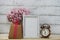 Photo frame and flower alarm clock and gift box home decoration