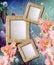 Photo frame with gladiolus