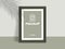 Photo frame mockup with vertical blank screen, poster template for your design