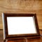 Photo frame on wooden desk