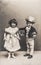 Photo funny little girl boy vintage dressing Retro picture