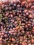 Photo grapes on the counter supermarket