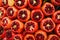 Photo of Grenades on the supermarket shelf. Pomegranates on the street market