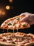 Photo Of Hand With Pizza. Generative AI