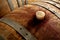 Photo of historical wine barrels rubber cork