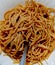 The photo of The italian spagetti closeup