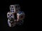 Photo, Jobless, Sitting Stress Man white plastic Dice, Illustration for Bankrupt Gambler