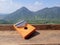 Photo Kalimba, acoustic music instrument from africa and at Wood Desk near Pancar Mountain, West Java Indonesia