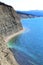 Photo landscape of a cliff and a blue sea