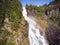 Photo of Latefossen - rapid waterfall in Norway. Aerial view, summer time.