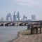 Photo of London skyline showing buildings at 20 Fenchurch Street `Walkie Talkie Building` and 122 Leadenhall Street