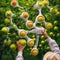 photo of a man picking fruit using advanced technology