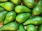 Photo many many avocados supermarket shelve