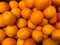 Photo many oranges on the counter supermarket