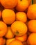 Photo many oranges on the counter supermarket