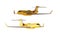 Photo Matte Yellow Luxury Generic Design Private Airplane Model. Clear Mockup Isolated Blank White Background.Business