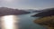 Photo of meandering Zavoj Lake at dusk