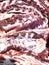Photo meat fresh pork on supermarket shelves