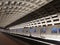 Photo of a metro train in Washington DC metro station