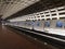 Photo of the Metro in Washington DC, with an approaching train