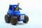 Photo of a miniature tractor as a tool to introduce agricultural equipment to children in school