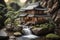 Photo Miniature Traditional Japanese House, Generative Ai