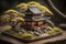 Photo Miniature Traditional Japanese House, Generative Ai