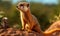 photo of mongoose in its natural habitat. Generative AI