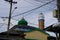 photo of the mosque\'s dome and minarets