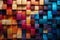 Photo of multicolored cubes creating a vibrant and abstract background