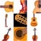 Photo of musical instruments, guitar and violin