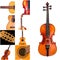 Photo of musical instruments, guitar and violin