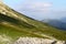 Photo of nature - beautiful petrous mountain slope with bright blue sky