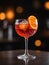 Photo Of Negroni Cocktail With Orange Twist. Generative AI