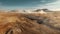 Photo of an otherworldly desert landscape with geothermal features