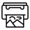 Photo printer icon outline vector. Toner industry
