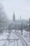 Photo of railroad in winter