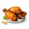 Photo-realistic Fried Chicken Dish With Sauce
