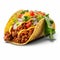 Photo Realistic Linfields Chili Beef Taco On White Background