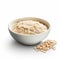 Photo Realistic Oatmeal Bowl With Isolated White Background