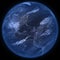 Photo realistic planet Earth in night - isolated - PNG