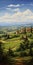 Photo-realistic Tuscan Village Landscape Painting Inspired By Dalhart Windberg