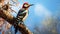 Photo Realistic Woodpecker: A Stunning Display Of Beauty