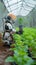 Photo Robotic cultivation Precision in planting and gardening, courtesy of advanced technology