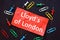 The photo says Lloyd`s of London. Notepad,  marker