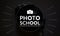 Photo School text, logo, art for design