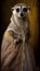 Photo Shoot of a Beautiful, Cute and Adorable Humanoid Meerkat in Stunning Wedding Dress (Generative AI)