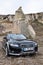 Photo shoot of the new model Audi A4 allroad car with fairy chimneys in Cappadocia, Turkey